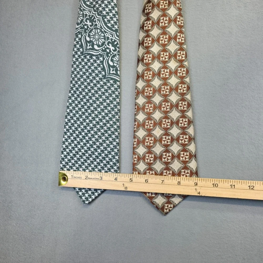 2-‎ Vintage Snapper JCPenny  Towncraft Clip on Men's Neck Ties
